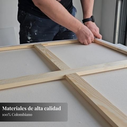 CUADRO AZUL MARMOLADO